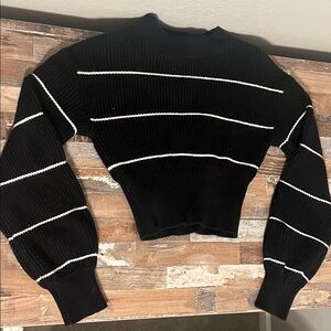 Altar'd State Black and White Striped Sweater